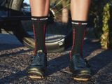 Ponožky Compressport Pro Racing Socks v4.0 Ultralight Bike - Black/Red