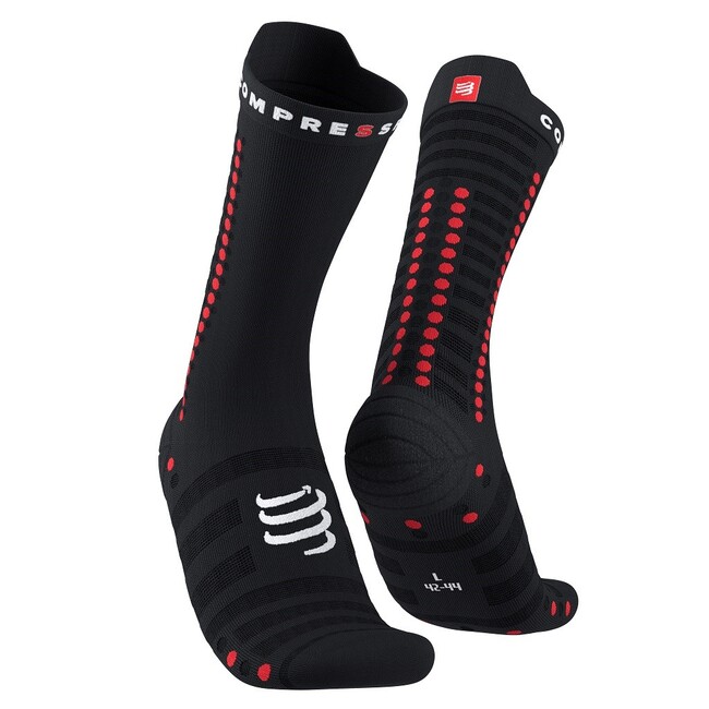 Ponožky Compressport Pro Racing Socks v4.0 Ultralight Bike - Black/Red - T3