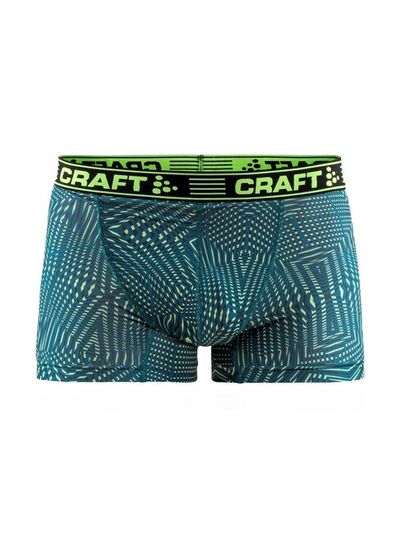 craft Boxerky CRAFT Greatness 3" - zelená s potiskem