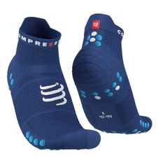 Ponožky Compressport Pro Racing Socks v4.0 Run Low - sodalite/fluo blue