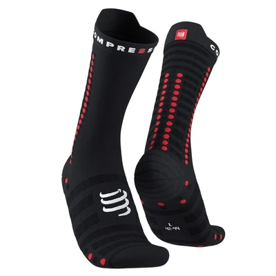 Ponožky Compressport Pro Racing Socks v4.0 Ultralight Bike - Black/Red