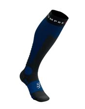 Ponožky Compressport Ski Touring Full Socks - Black/Estate Blue