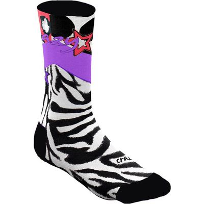 Ponožky Crazy Idea Crazy Socks - black zebra