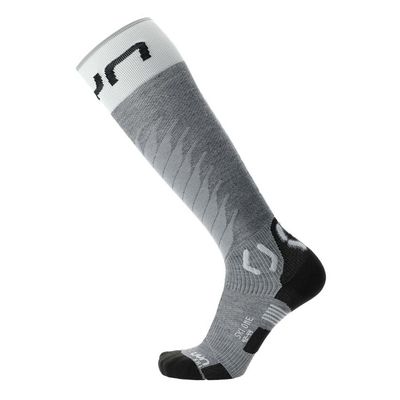 Ponožky UYN Woman Ski One Merino - grey melange/white