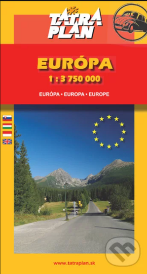 Turistická mapa Európa 1:3 750 000